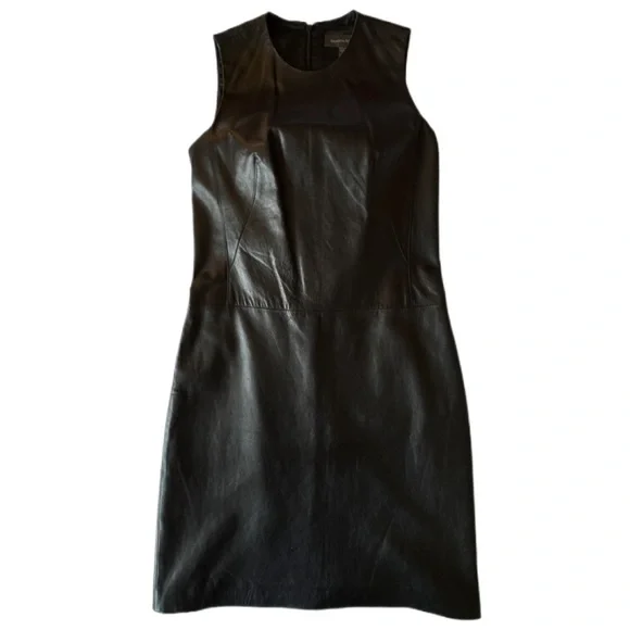 Banana Republic Black Leather Dress - Picture 2 of 8